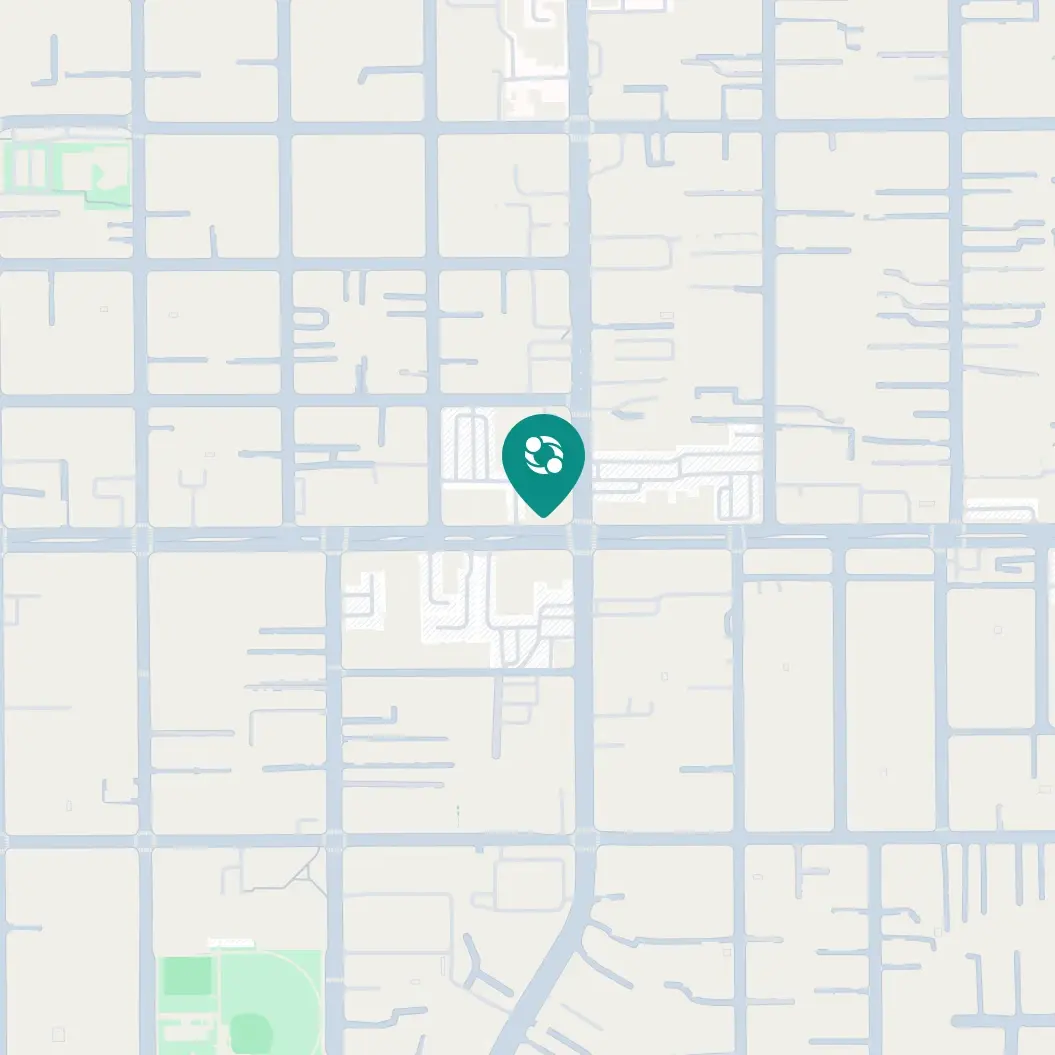 Mapa que muestra la ubicación del centro comunitario Clever Care Monterey Park